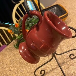 Longaberger Paprika Red Latte Pottery Woven Traditions Pedestal Mug (Mug Only)